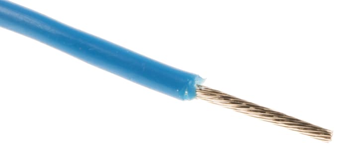 RS PRO Blue 0.2mm² Hook Up Wire, 24 AWG, 11/0.16 mm, 100m, MPPE Insulation