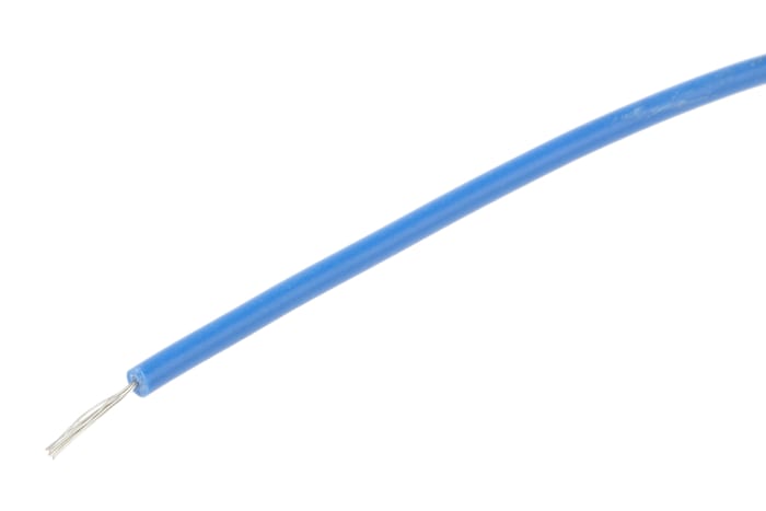 RS PRO Blue 0.08 mm² Hook Up Wire, 28 AWG, 7/0.12 mm, 100m, PVC Insulation