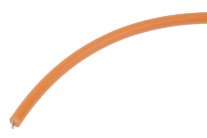 RS PRO Orange 0.08 mm² Hook Up Wire, 28 AWG, 7/0.12 mm, 100m, PVC Insulation