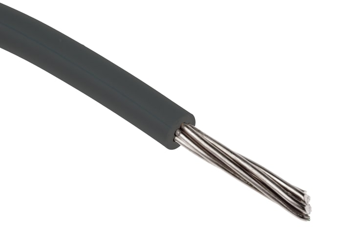 Fils de connexion RS PRO UL3266, 0,13 mm², Gris, 26 AWG, 100m, 300 V