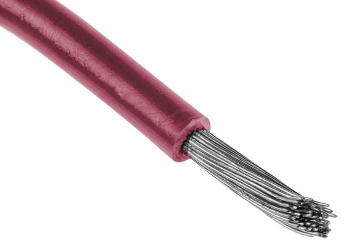 RS PRO Red 0.2mm² Hook Up Wire, 24 AWG, 11/0.16 mm, 100m, XLPE Insulation