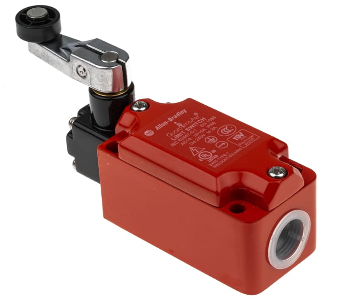 Allen Bradley Guardmaster 440P Series Short Lever Interlock Switch, NO/NC, IP66, SPST, Metal Housing