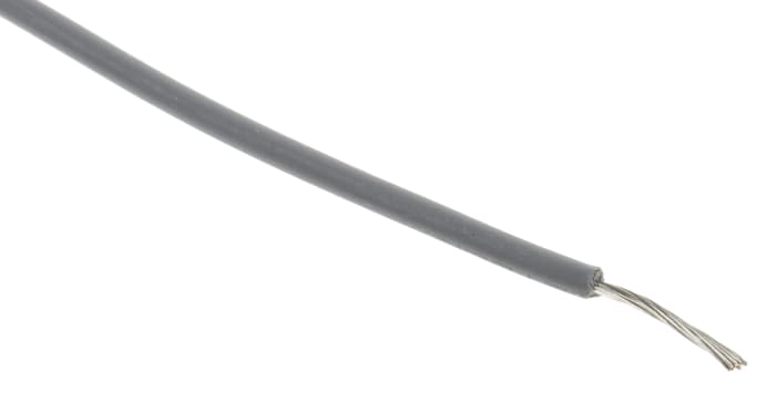 Fils de câblage RS PRO UL3239, 0,2 mm², Gris, 24 AWG, 100m, 6 kV c.c.