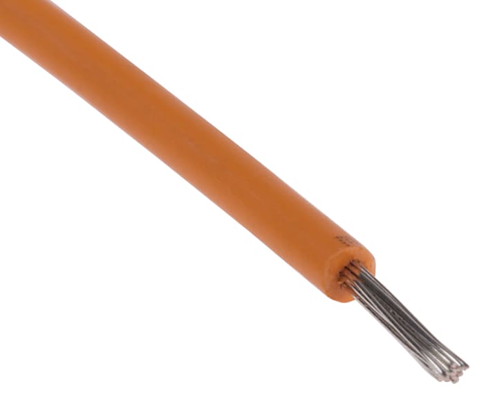 RS PRO Orange 0.33mm² Hook Up Wire, 22 AWG, 17/0.16 mm, 100m, XLPE Insulation