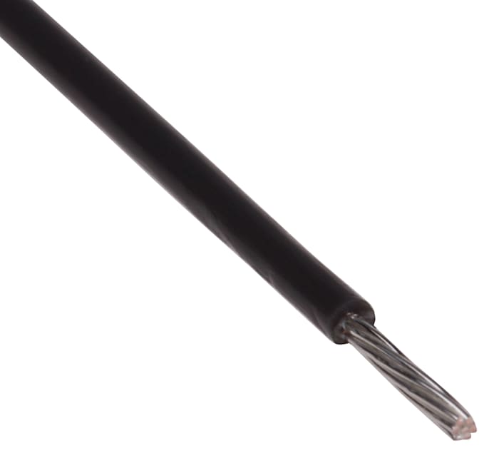 RS PRO Grey 0.2 mm² Hook Up Wire, 24 AWG, 7/0.20 mm, 100m, PTFE Insulation