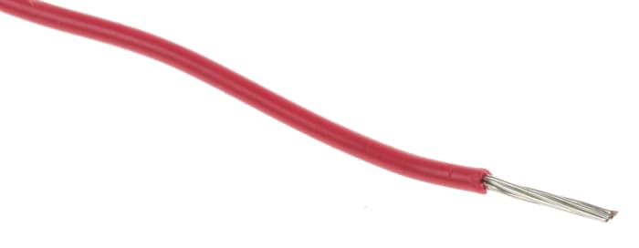 RS PRO Red 0.2mm² Hook Up Wire, 24 AWG, 11/0.16 mm, 100m, PVC Insulation