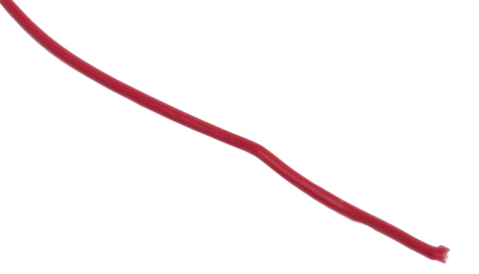 RS PRO Red 0.33mm² Hook Up Wire, 22 AWG, 7/0.25 mm, 100m, PVC Insulation