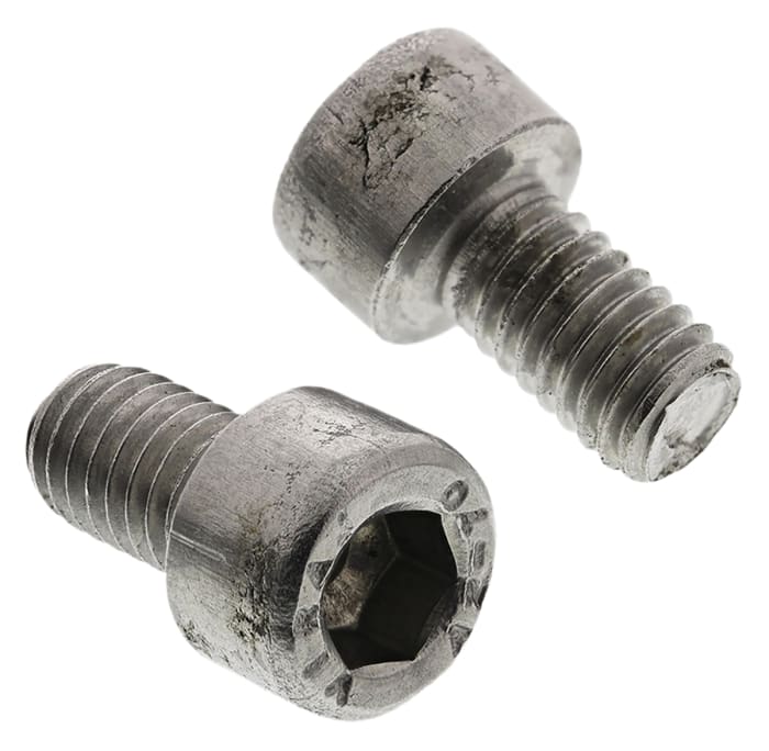 RS PRO Stainless Steel Hex Socket Cap Screw, DIN 912, M6 x 10mm