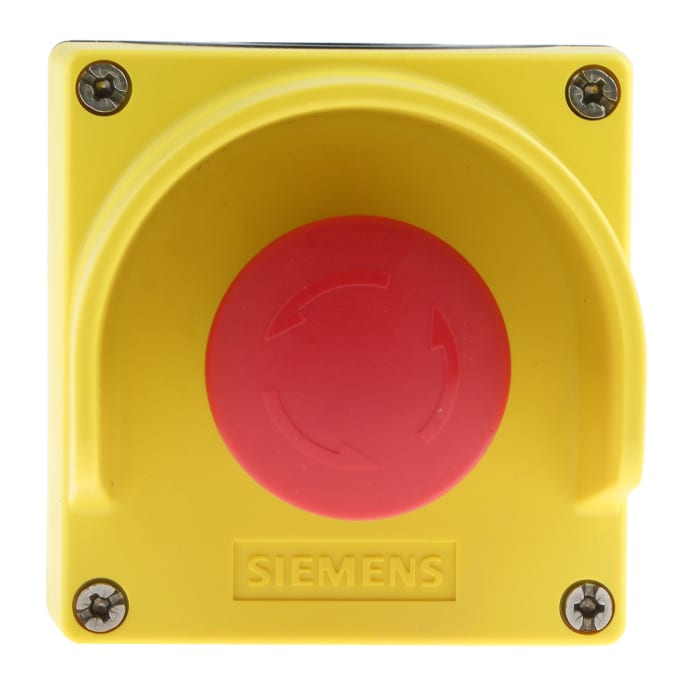 Siemens SIRIUS ACT 3SU18 Series Twist Release Emergency Stop Push Button, Surface Mount, 2NC