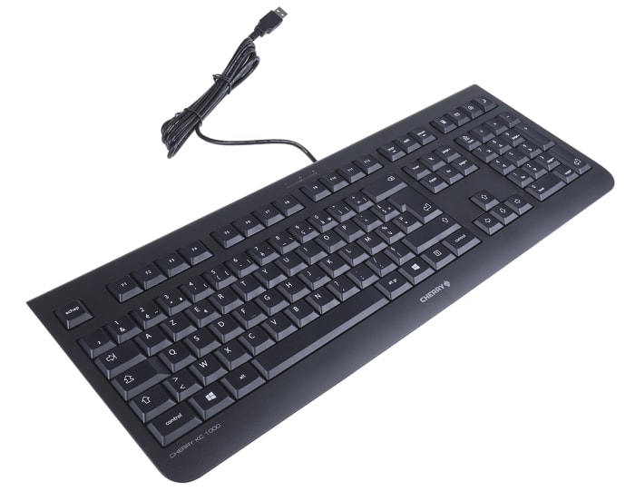 Cherry Kablolu Siyah USB Klavye, AZERTY