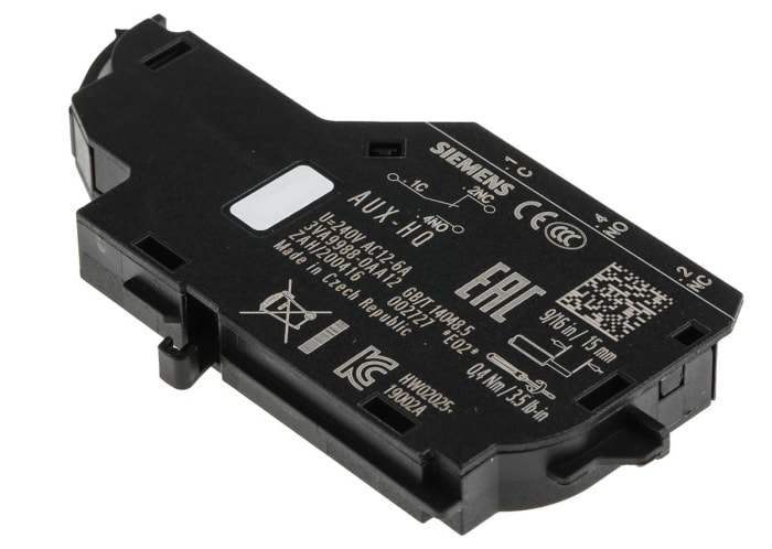 Siemens Auxiliary Contact, 3 Contact, 2NC + 4NO, Side Mount, SENTRON 3VA