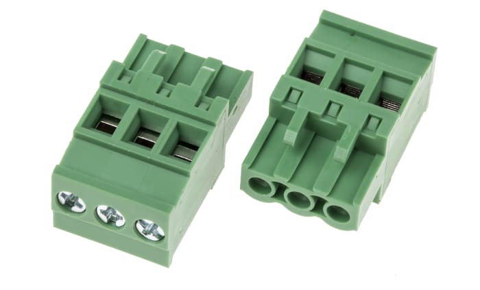 Bloc de jonction enfichable série 910 3 contacts RS PRO Droit pas de 5 mm 1 rangée(s)