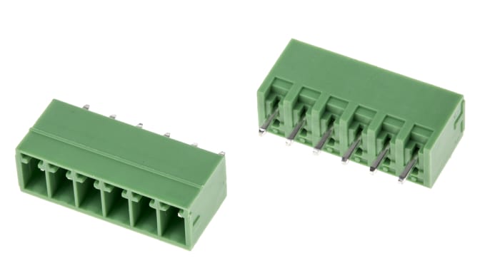 RS PRO, 3.5mm Pitch, 6 Way, , Pluggable Terminal Block, Header, Through Hole, Solder Termination