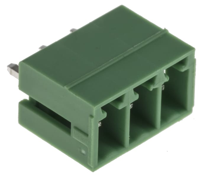 RS PRO 3.81mm Pitch 3 Way Pluggable Terminal Block, Header, Through Hole, Solder Termination