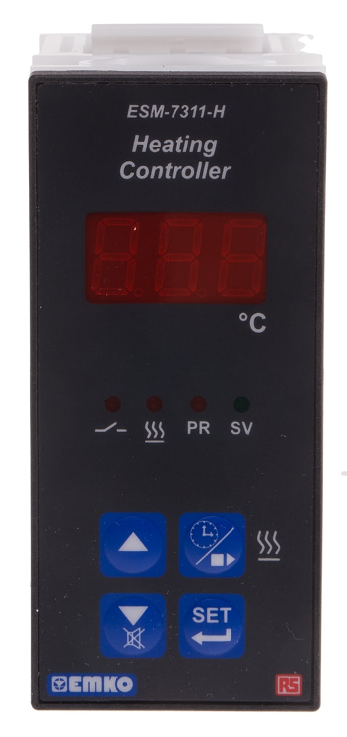 RS PRO On/Off Temperature Controller, 35 x 77mm, RTD, Thermocouple Input, 230 V ac Supply
