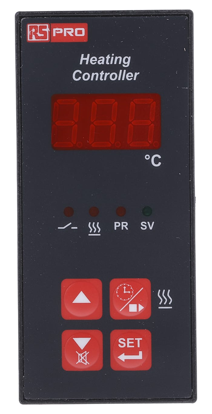RS PRO 1/16 DIN On/Off Temperature Controller, 35 x 77mm 1 Input, 1 Output SSR, 230 V ac Supply Voltage
