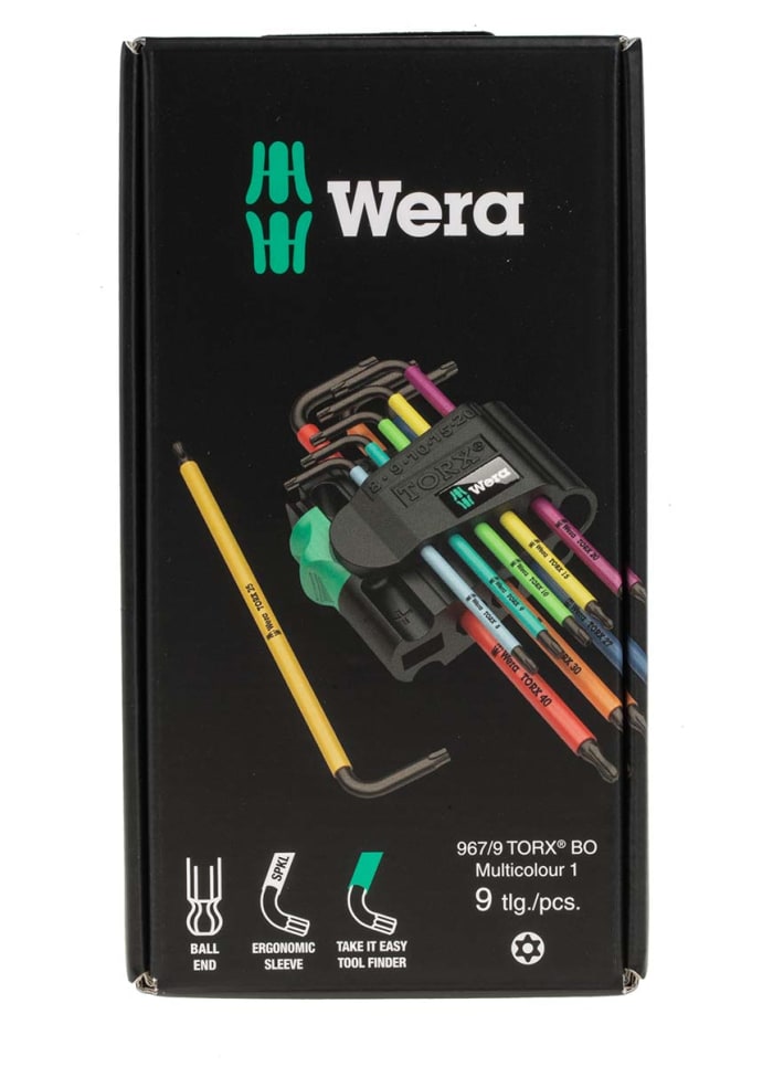 Juego de 9 Llaves Torx de Seguridad #967SPKL/9TX WERA