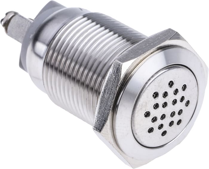 RS PRO Panel Mount Buzzer, 12 V dc, 75dB at 1 m