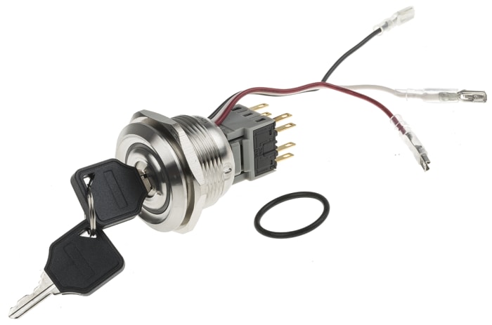RS PRO | RS PRO IP40 Key Switch, DPDT, 5A 2-Way | 877-1911 | RS