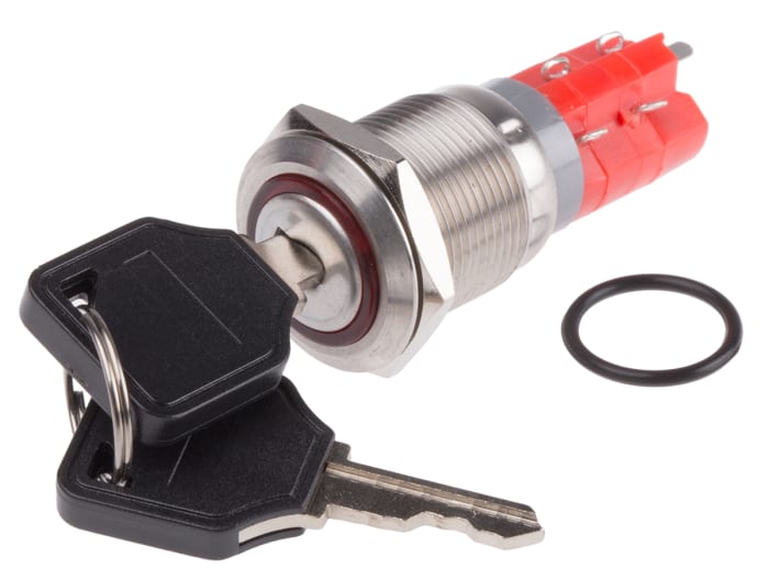 RS PRO IP40 Key Switch, DPDT, 5 A 2-Way