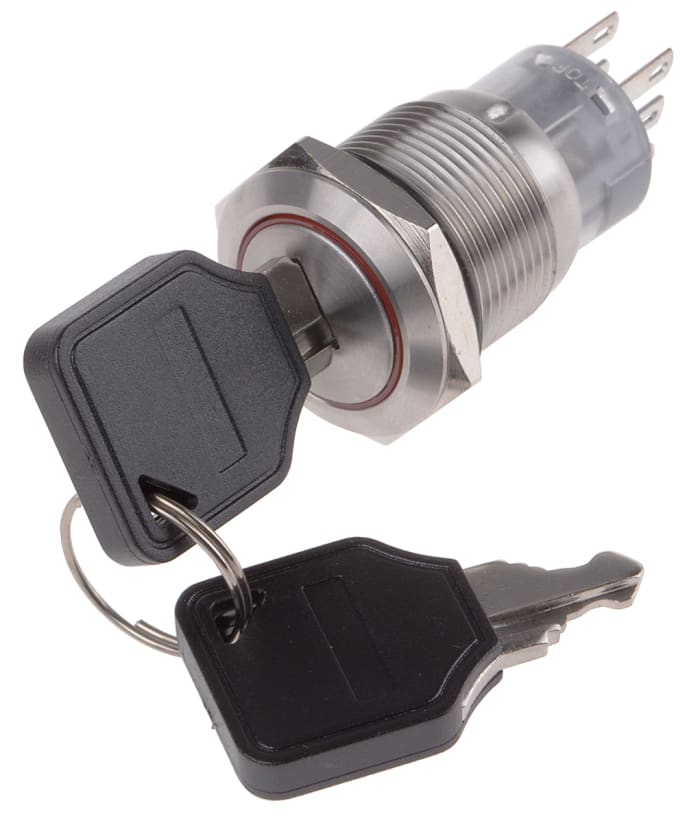 RS PRO | IP40 Key Switch, DPDT, 5 A 2-Way | 877-1993 | RS Components