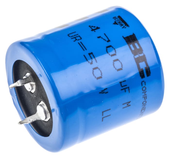 Vishay Alüminyum Elektrolitik Kondansatör 4700μF 50V dc Ç: 30mm, Snap-In, Serisi: 158, 5000H