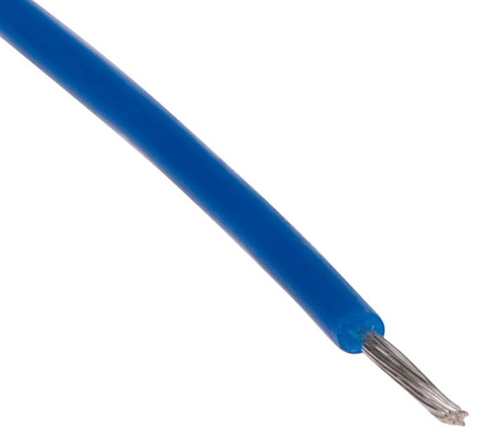 RS PRO Blue 0.13 mm² Hook Up Wire, 26 AWG, 19/0.1 mm, 100m, PTFE Insulation