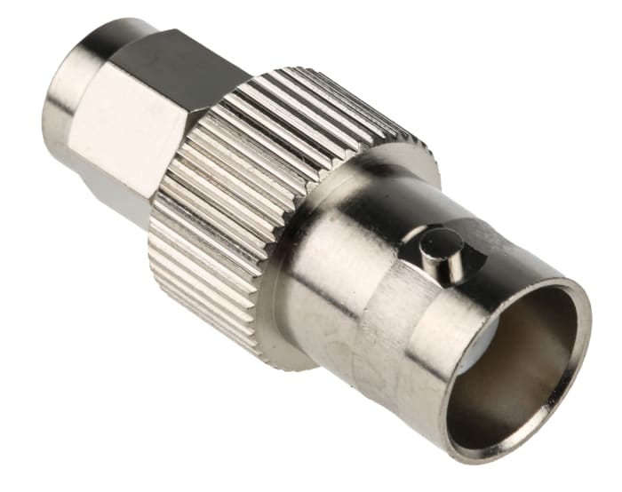 Adaptér RF, orientace těla: přímý, 50Ω Samec SMA na zásuvku BNC, 4GHz, obklad těla: Nikl