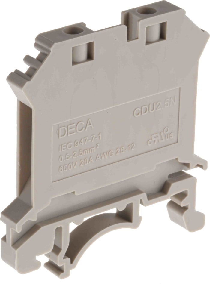 Bloc de jonction rail DIN RS PRO, 2.5mm², A visser