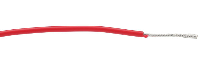 Alpha Wire Hook-up Wire TEFLON Series Red 0.33 mm² Hook Up Wire, 22 AWG, 19/0.16 mm, 30m, PTFE Insulation, 5875 RD005