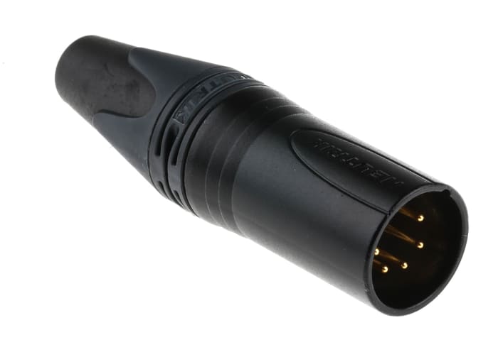 Neutrik Cable Mount XLR Connector, Male, <50 V, 5 Way, Au over Ni Plating