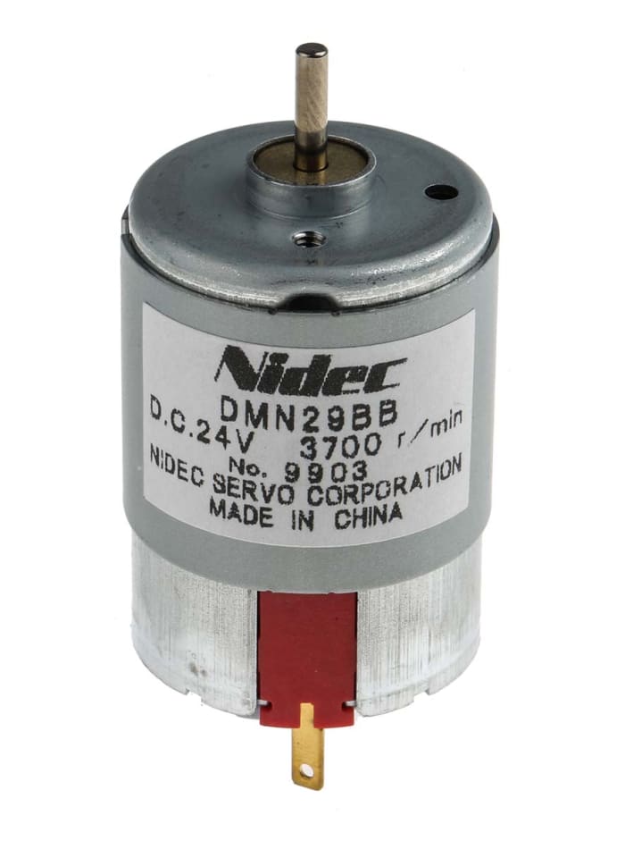 DMN29BB Nidec Nidec Brushed DC Motor, 3 W, 24 V, 7.8 mNm, 3700 rpm, 2