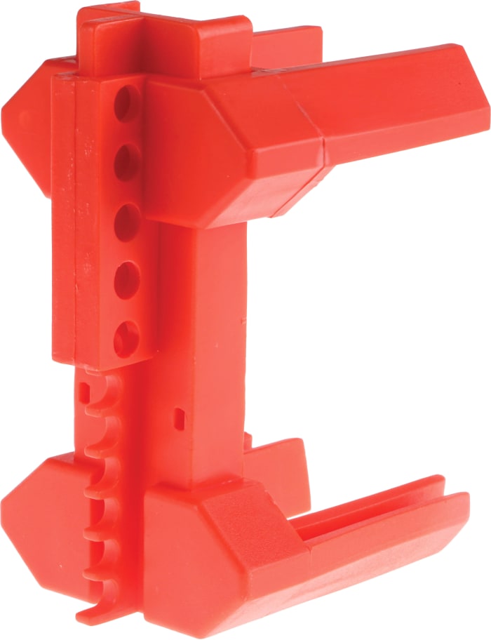 RS PRO Red 4-Lock Polypropylene Ball Valve Lockout, 7mm Shackle, 63.5mm Attachment