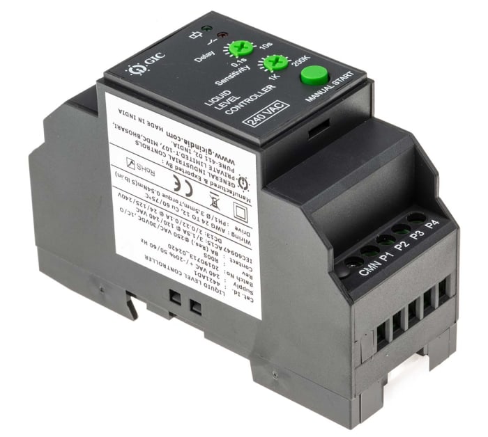 Regulátor hladiny, řada: 44 240 V AC GIC 0 → 10 s