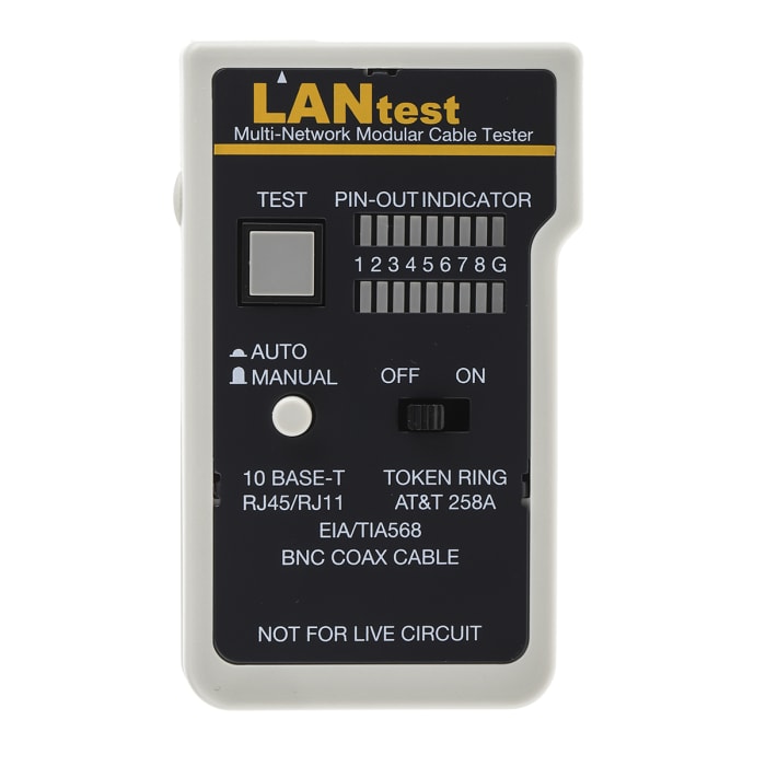 Cinch Cable Tester BNC, RJ11, RJ45