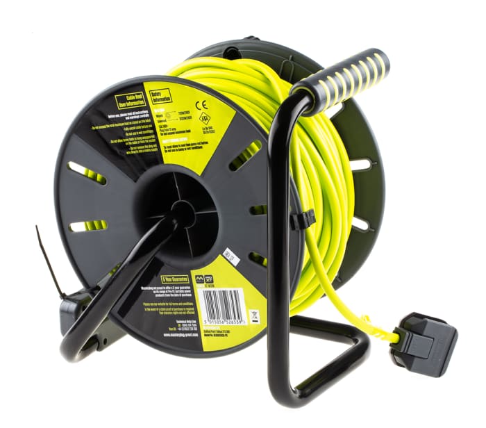 RS PRO 50m 4 Socket Type G - British Cable Reel, 240 V