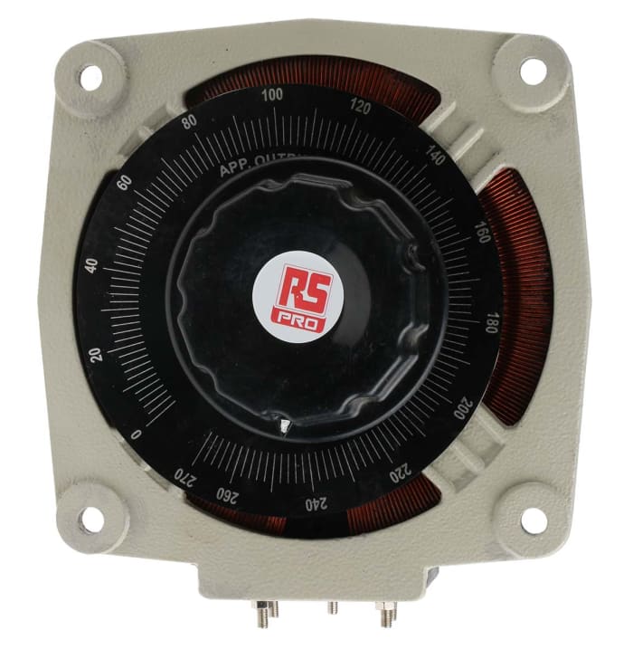 RS PRO 1 Phase 3.6kVA Variac, 1 Output, 240V, 15A