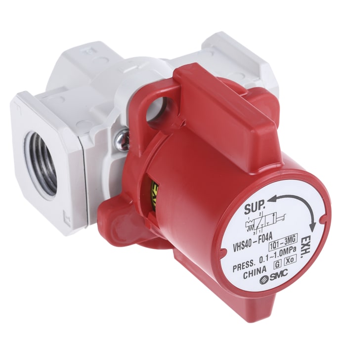 SMC Locking Shut-Off Valve Pneumatic Relay Pneumatic Manual Control Valve VHS40 Series, G 1/2, 1/2in, III B