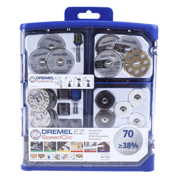 2615E725JA Dremel Dremel Accessory Kit, for use with Dremel Tools 8903345 RS Components