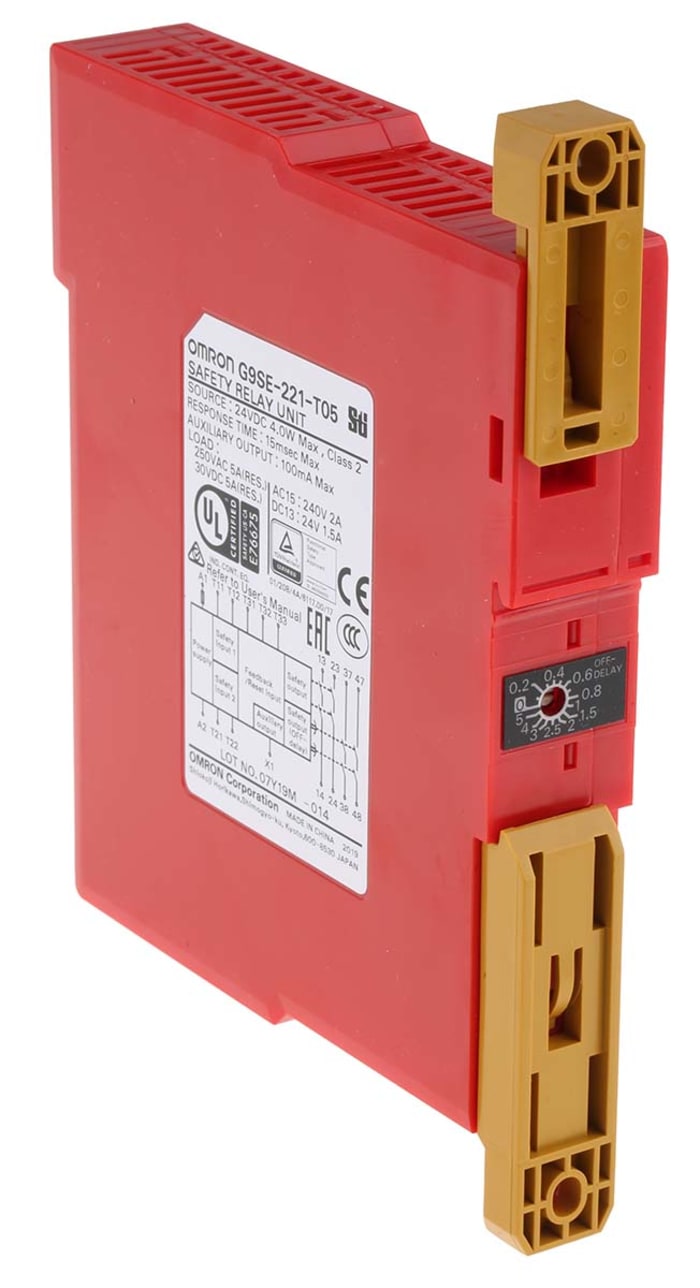 G9SE221T05 DC24 Omron Omron DualChannel Emergency Stop Safety