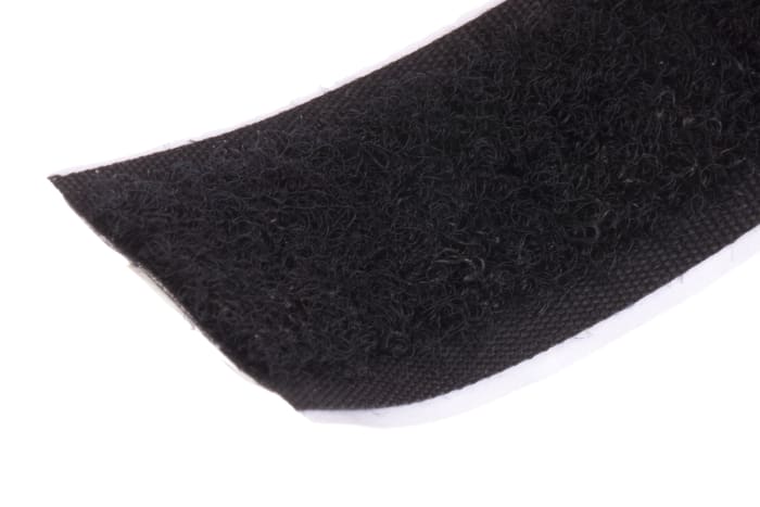 RS PRO Black Hook Tape, 20mm x 5m