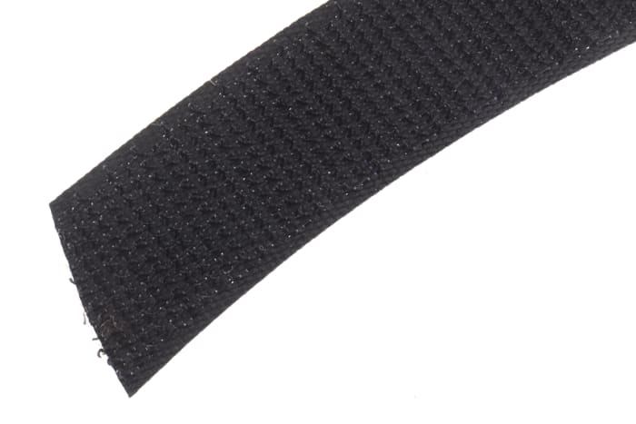 Bande de crochets RS PRO, 20mm x 5m, Noir