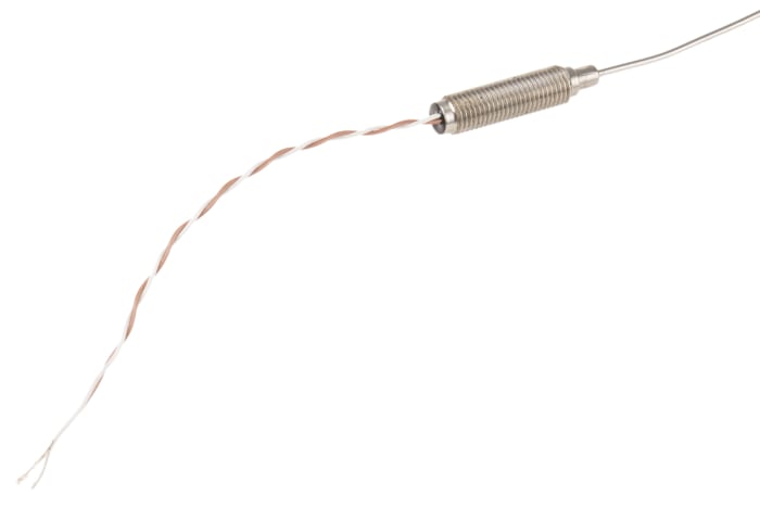 RS Pro T Tipi Termokupl, 316 Paslanmaz Çelik Prob, 100mm, 1,5mm Çapında, -100°C → 400°C