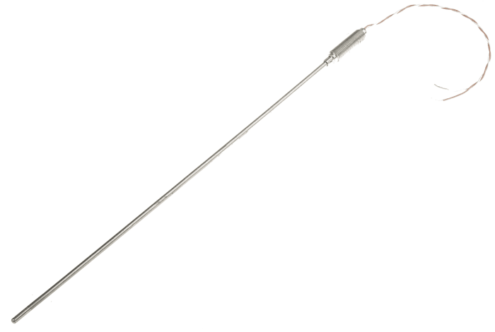 Thermocouple à isolation minérale RS PRO type T Ø 3mm, L 250mm, +400°C max à Raccord dénudé