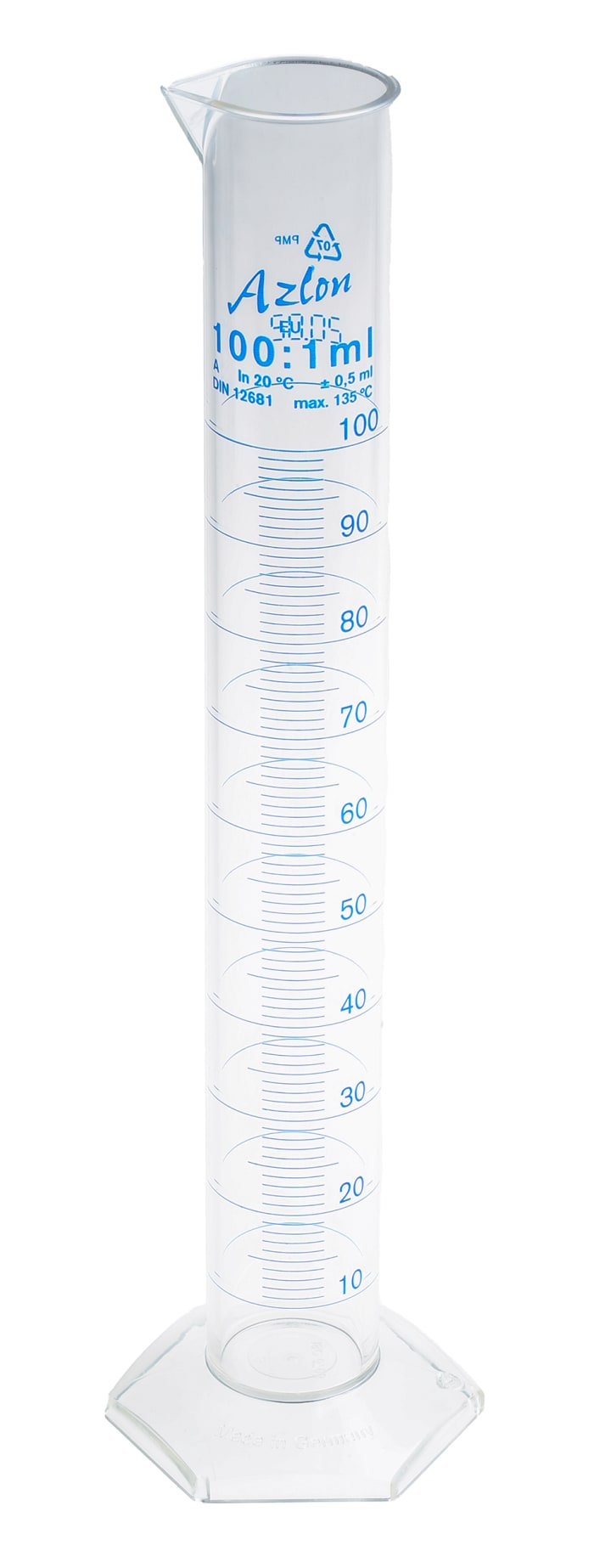 RS PRO PMP Measuring Cylinder, 100ml