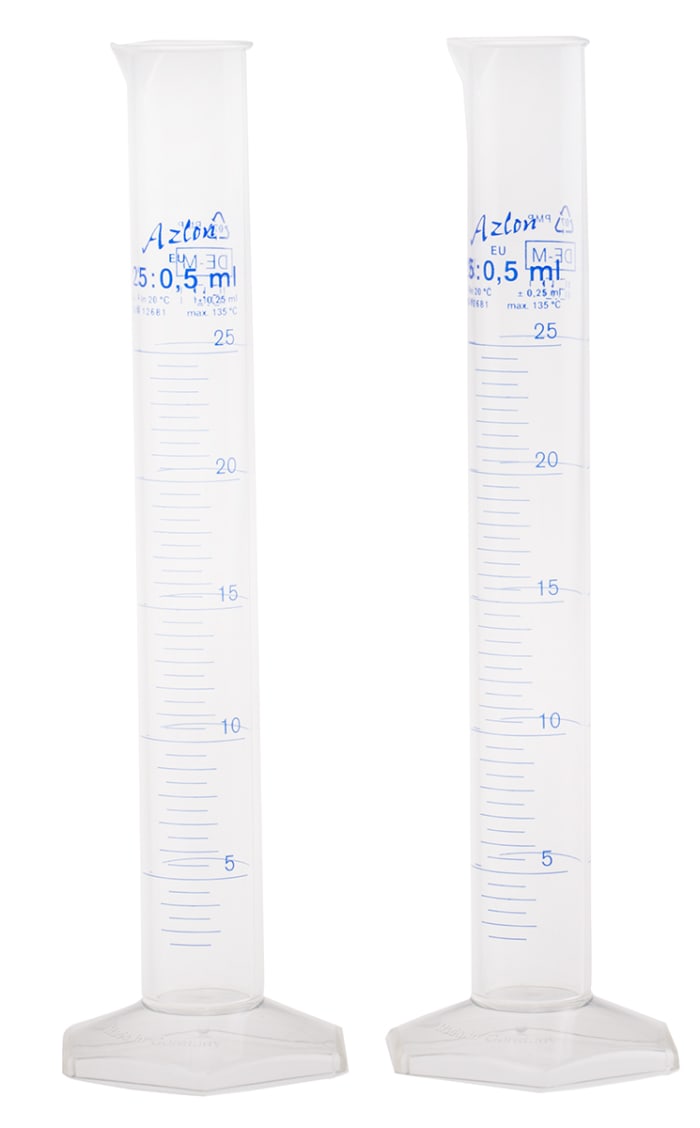 RS PRO PMP Measuring Cylinder, 25ml