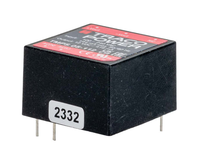 TRACOPOWER Switching Power Supply, TMPS 05-112, 12V dc, 540mA, 5W, 1 Output, 85 → 264V ac Input Voltage
