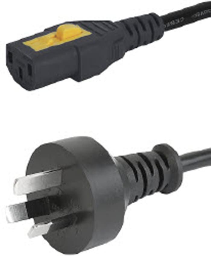 Rough sleep nå Måske 6051.2030 Schurter | Schurter 2m Power Cable, C13, IEC to AS/NZ 3112,  Australian Plug, 10 A, 250 V | 892-0662 | RS Components