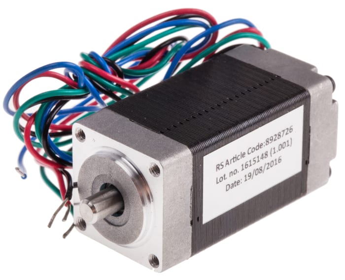 RS PRO Hybrid, Permanent Magnet Stepper Motor, 30mNm Torque, 4.32 V, 1.8°, 20.2 x 20.2mm Frame, 4mm Shaft