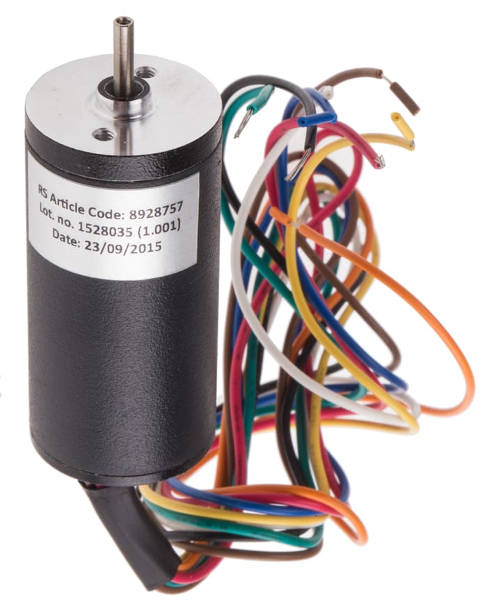 RS PRO Fırçasız DC Motor, 0,021 Nm, 24 V dc, 4600 rpm, Şaft Çapı: 6,2mm